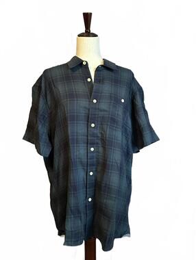 Grayers Men’s Plaid Cotton Shirt XL Casual Button-Up
